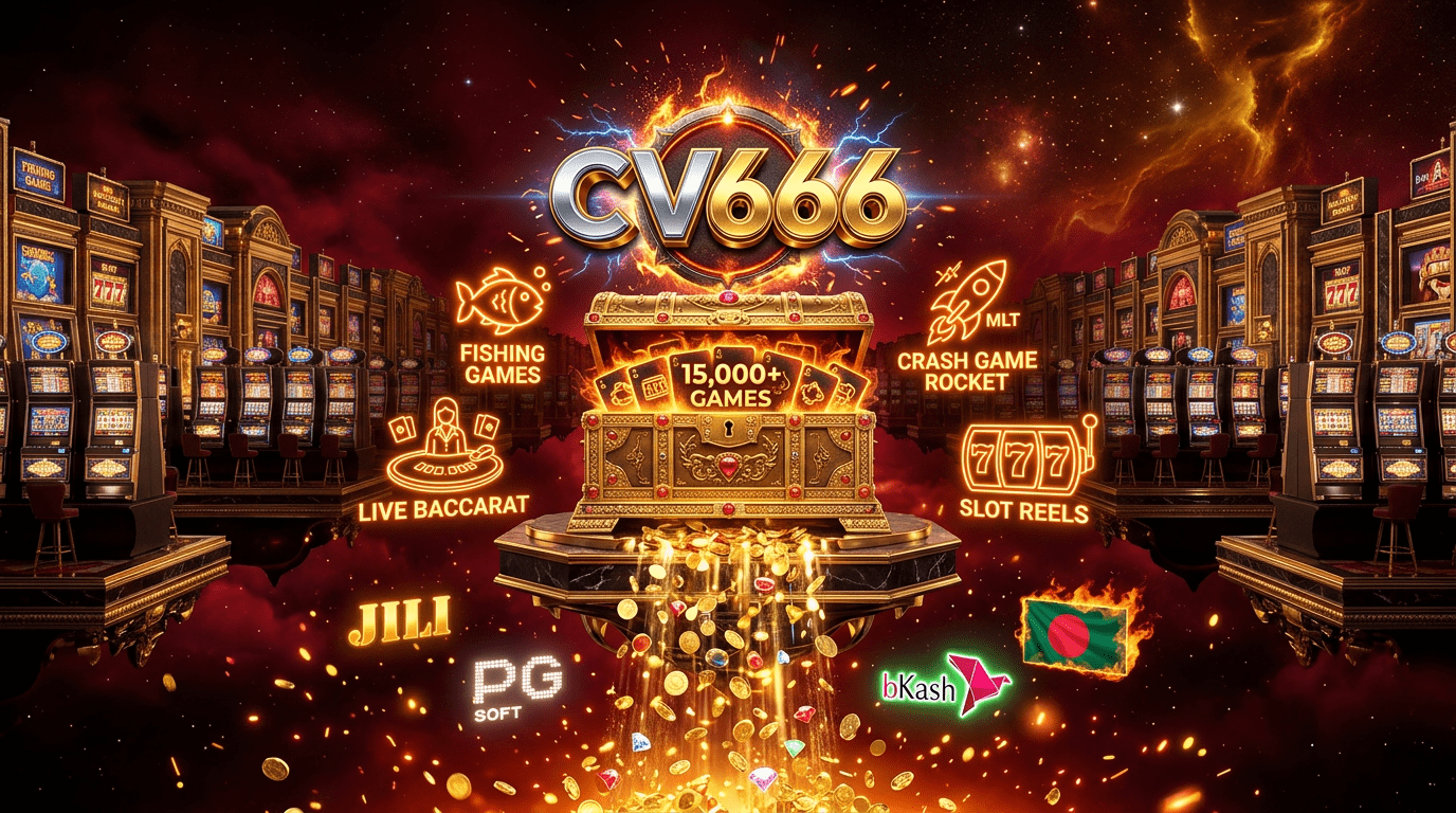 CV666 Bangladesh 15,000+ game casino library - endless variety with multi-provider slots, live dealers, and arcade games on TAKA Alliance network