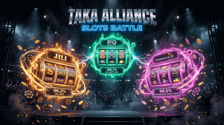 Top slot providers Bangladesh showdown — TAKA ALLIANCE slots battle between JILI PG Soft and Pragmatic Play with RTP data