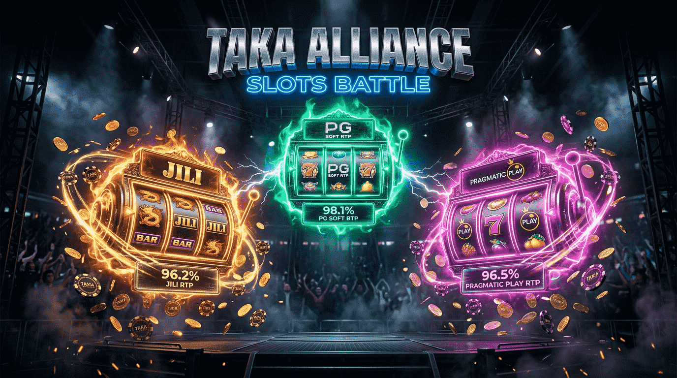 Top slot providers Bangladesh showdown — TAKA ALLIANCE slots battle between JILI PG Soft and Pragmatic Play with RTP data
