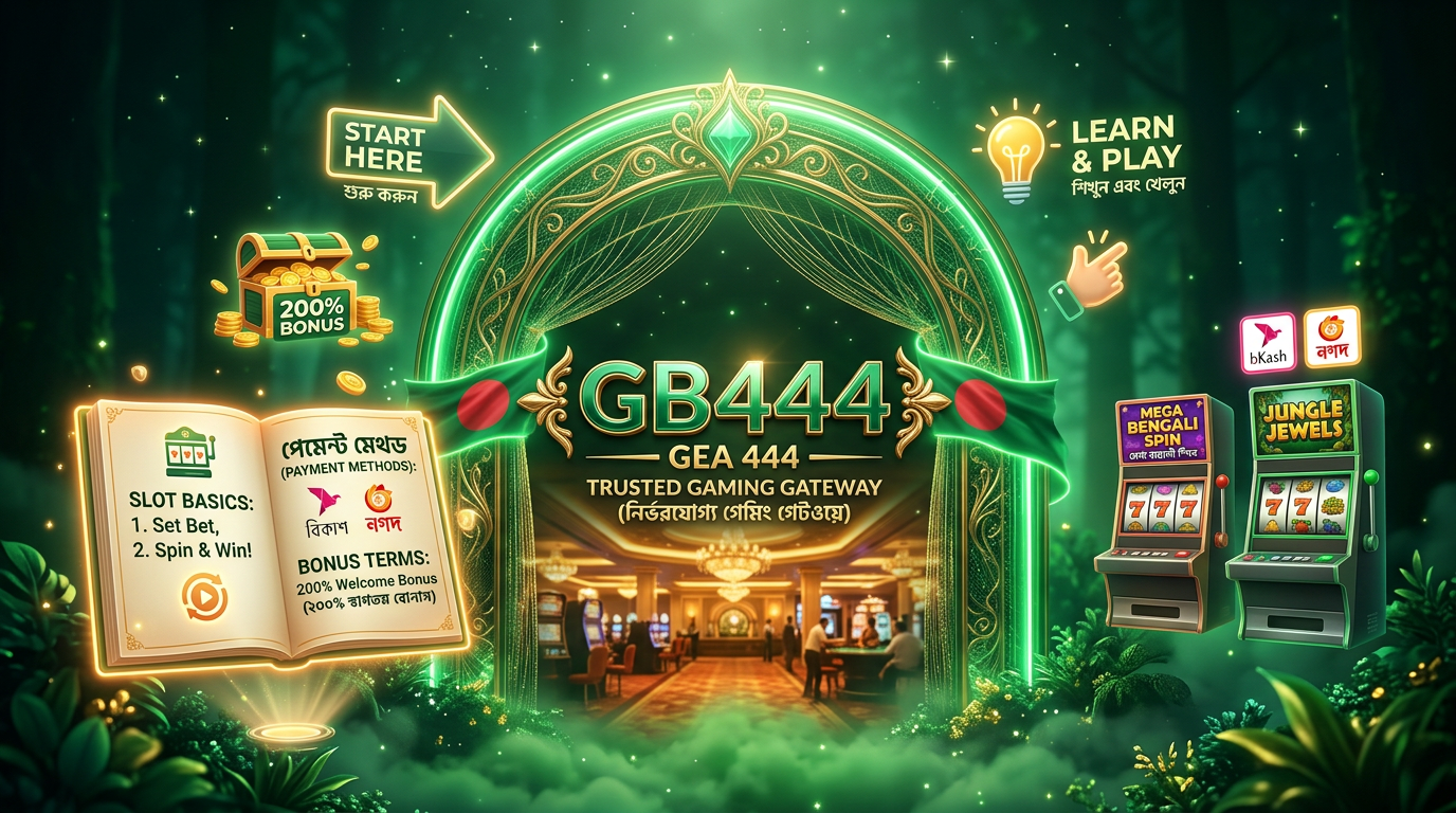 GB444 Bangladesh beginner-friendly casino gateway - 200% welcome bonus with educational onboarding and patient support on TAKA Alliance network