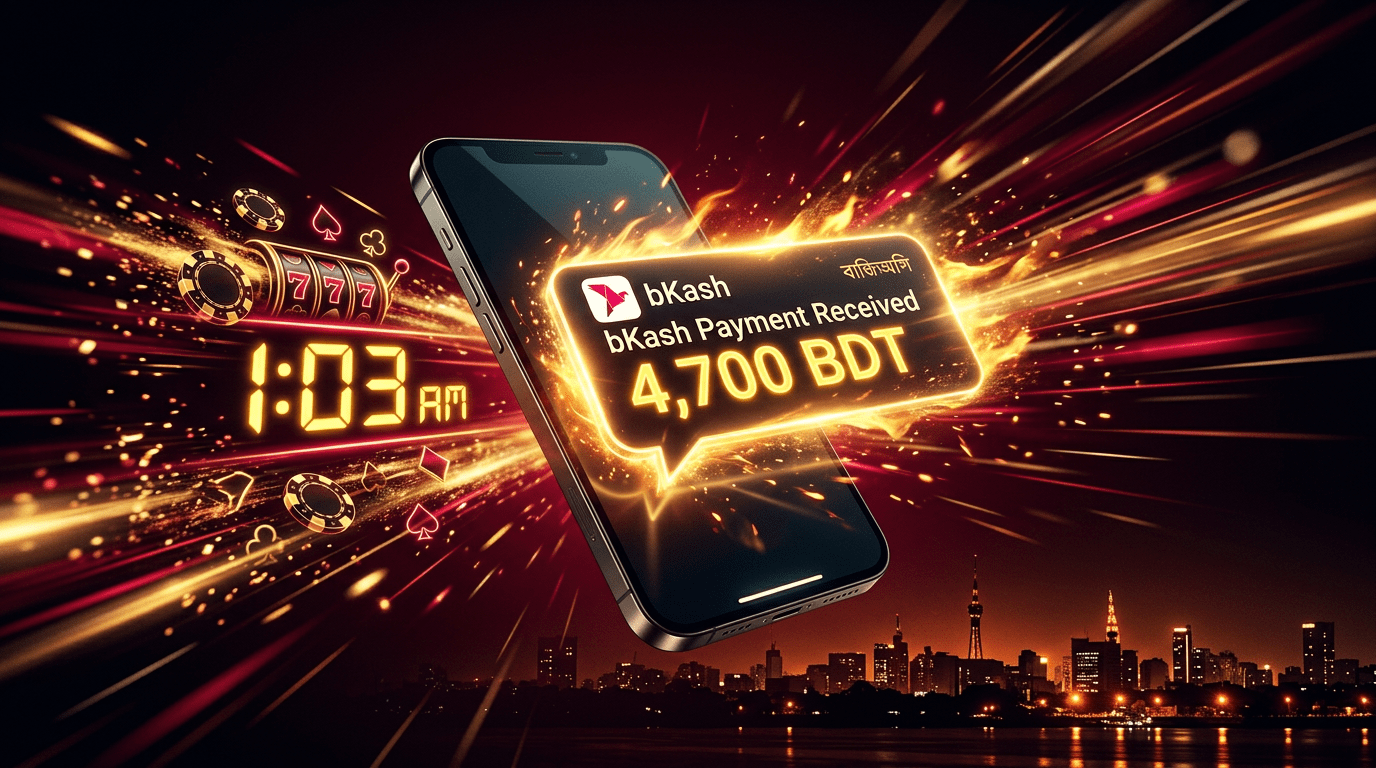TK666 fastest casino withdrawal Bangladesh bKash 4700 BDT received in 1 minute 03 seconds speed payout