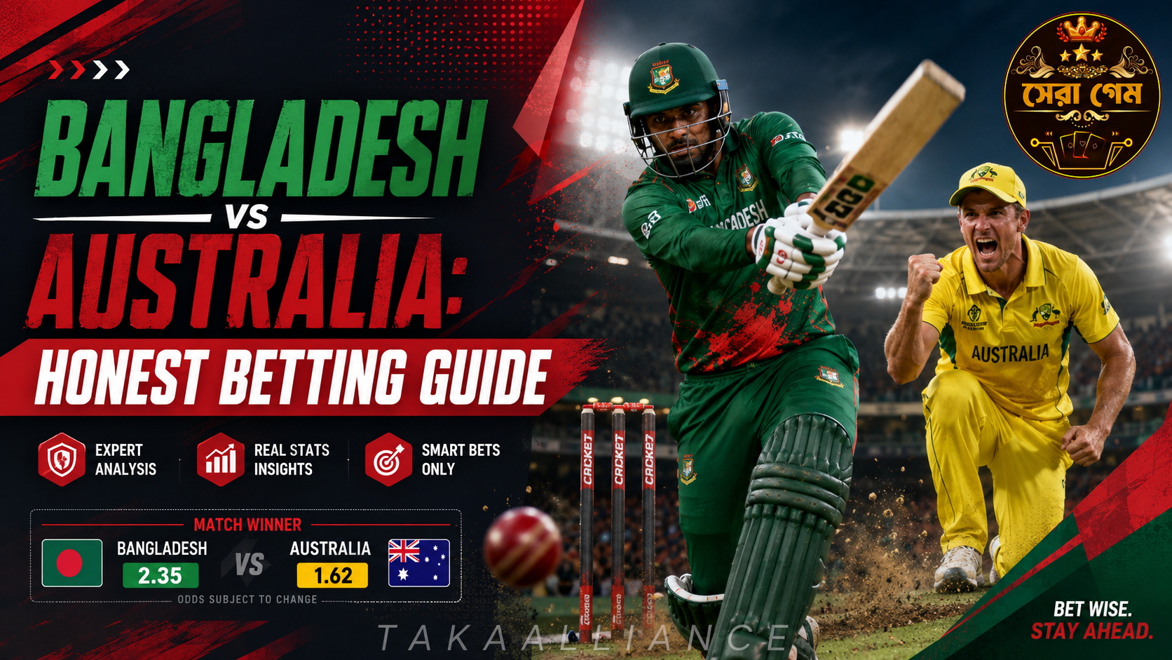 Bangladesh vs Australia betting honest guide - TAKA ALLIANCE on Tigers cricket markets, legal risk under the 2025 ordinance and safer play